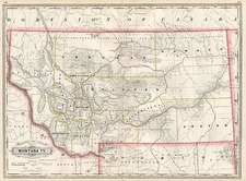 Plains and Rocky Mountains Map By George F. Cram