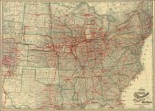 United States Map By George F. Cram