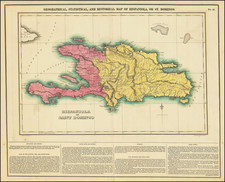 Hispaniola Map By Henry Charles Carey  &  Isaac Lea