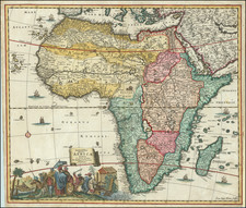 Accuratissima Totius Africae Tabula in Lucem produita … By Jacob Sandrart