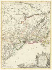 United States, New England, Mid-Atlantic and American Revolution Map By J.B. Eliot / Louis Joseph Mondhare