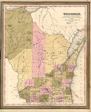 Midwest Map By Samuel Augustus Mitchell