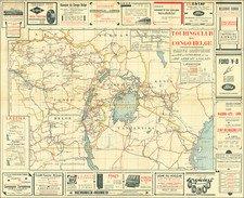 East Africa Map By Touring Club du Congo Belge