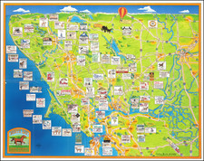 Pictorial Maps and California Map By Town Graphics