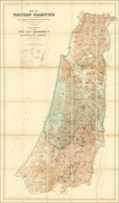 Holy Land Map By Horatio Kitchener  &  Claude R. Conder