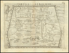 North Africa and East Africa Map By Giacomo Gastaldi