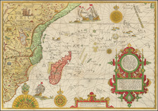 Indian Ocean, South Africa and East Africa Map By Jan Huygen Van Linschoten