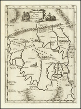 Middle East and Persia & Iraq Map By Samuel Bochart