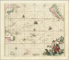 Japan, Australia & Oceania, Pacific, Australia, Oceania, New Zealand, Other Pacific Islands and California as an Island Map By Reiner & Joshua Ottens