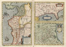 South, Southeast, Central America and South America Map By Abraham Ortelius