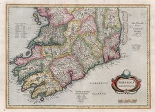 Ireland Map By Henricus Hondius