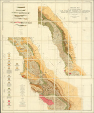 California and Geological Map By A. Hoen & Co.