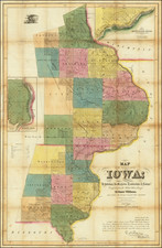 Iowa Map By Joseph Hutchins Colton