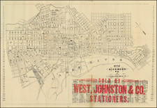Map of the City of Richmond VA | Sold by West Johnson & Co Stationers