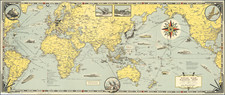 World, Pictorial Maps and World War II Map By Ernest Dudley Chase