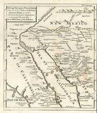 Southwest, Mexico, Baja California and California Map By Emanuel Bowen / Fr. Eusebio Kino
