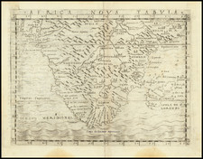 South Africa and African Islands, including Madagascar Map By Giacomo Gastaldi