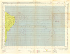 Atlantic Ocean and Brazil Map By U.S. Army Air Forces Aeronautical Chart Service