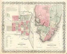 Southeast Map By Joseph Hutchins Colton