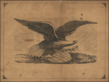 (Allegorical Americana) [American eagle and shield wood engraving printed on ephemeral wrapping paper]
