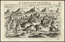 Jerusalem Map By Giuseppe Rosaccio