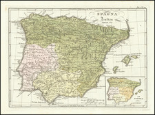 Spain Map By Francesco Costantino Marmocchi