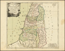 Holy Land Map By Louis Brion de la Tour