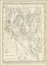 Nevada Map By George F. Cram