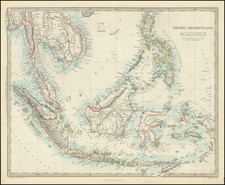 Philippines, Indonesia, Malaysia and Thailand, Cambodia, Vietnam Map By SDUK