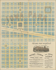 Texas and Iowa Map By State Lith. & Eng. Co.