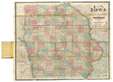 Iowa Map By George F. Cram