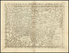 Poland, Hungary, Baltic Countries and Balkans Map By Giacomo Gastaldi