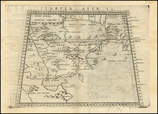 Middle East and Arabian Peninsula Map By Girolamo Ruscelli