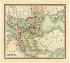 Balkans, Turkey, Turkey & Asia Minor and Greece Map By John Cary