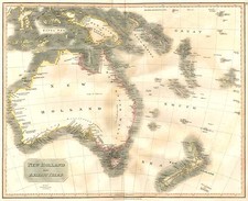 Asia, Southeast Asia, Australia & Oceania, Australia, Oceania and New Zealand Map By John Thomson