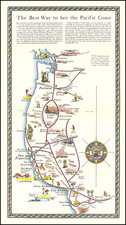 United States, Pacific Northwest and California Map By Southern Pacific Railroad Company