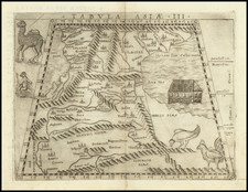 Central Asia & Caucasus, Middle East and Russia in Asia Map By Giacomo Gastaldi