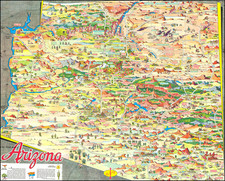 A Pic-Tour Map of Arizona By Don Bloodgood