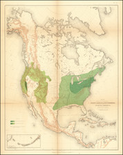 Map Showing the Distribution of Fraxinus Americana & Pinus Ponderosa in North America exclusive of Mexico. Prepared under the direction of C.S. Sargent, Special Agent.