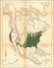 United States, North America and Canada Map By Julius Bien & Co.