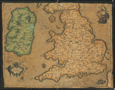 British Isles Map By Abraham Ortelius