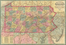 New Jersey, Pennsylvania, Maryland and Delaware Map By R.L. Barnes