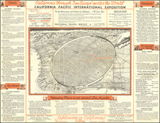 Pictorial Maps, California and Los Angeles Map By William Eddy