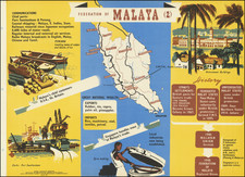 Singapore, Malaysia and Pictorial Maps Map By British Society For International Understanding