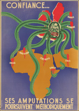 Europe, Africa, Africa, Comic & Anthropomorphic, Portraits & People, World War II and Curiosities Map By Anonymous