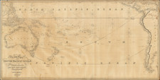 A New Chart of the South Pacific Ocean, Including Australasia, The East India Islands, Polynesia & The Western Part of South America . . . 1852