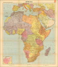 Africa and World War II Map By Velhagen & Klasing