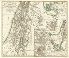 Holy Land Map By Adolf Stieler