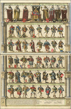 Europe, Austria, Hungary, Czech Republic & Slovakia, Portraits & People and Germany Map By Abraham Ortelius