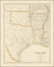 United States North America According to Calvin Smith& Tanner . . . South Central Section.  Comprising Texas, Louisiana, Mississippi, Arkansas, Western Territory and Part of Missouri